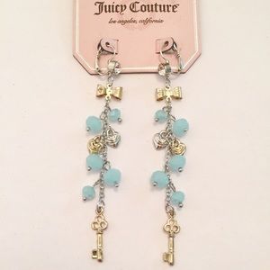 Juicy Couture Bead Bow Heart Lock Key Charm Linear